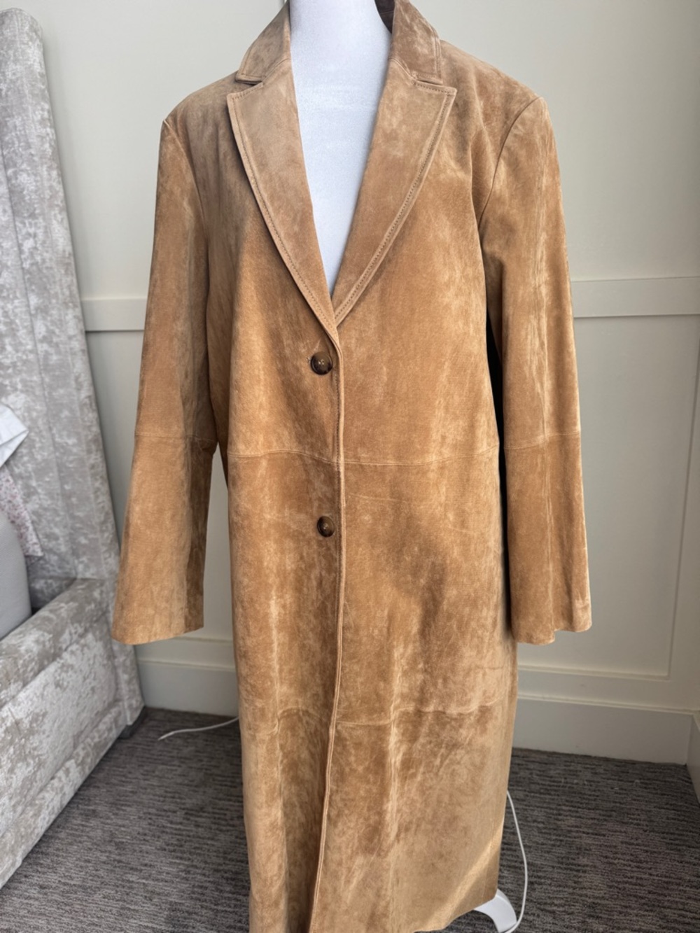 Zara Leather Collection Suede Coat in Tan - Picture 4 of 12